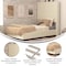 Flash Furniture Beige Twin Platform Bed with Tufted Headboard YK-1077-BEIGE-T-GG - alternate 8